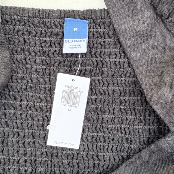 NWT Old Navy Linen-Blend Button-Front Black Midi Dress Size‎ M - Picture 4 of 14